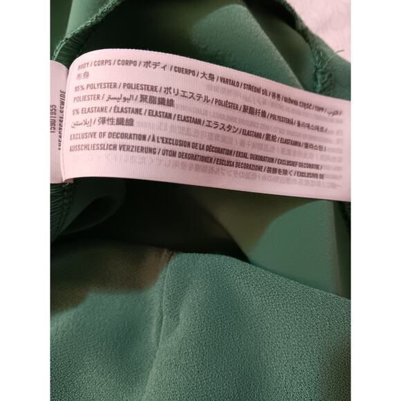 ABERCROMBIE & FITCH Sheath Dress Low Back Straps Party Club Cocktail M Green A&F - Picture 8 of 12